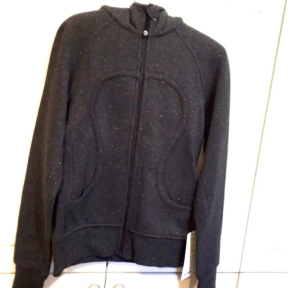 Lululemon Vintage Rare Scuba Hoodie CIRCA 2011 Heathered Black Sz.8 - Picture 7 of 8